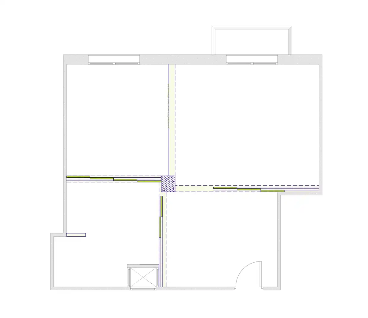 Floor plan after intervention